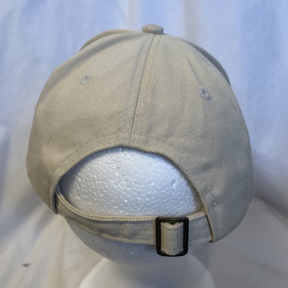 Old Fishermen Never Die They Just Get Reel Tired Strapback Hat Cap Tan - Picture 6 of 14